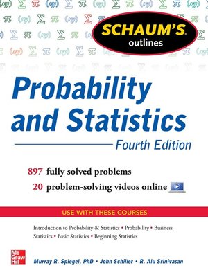 Schaum's Outline of Probability and Statistics - ebook